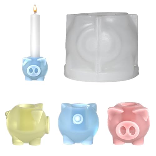 Silikonform Schwein Kerzenhalter,Silikonformen GießFormen,3D Piggy Kerzenseifenform,Glücksschwein Gießformen Silikon Schweinchen für Weihnachten, Tischdekoration Silikonform Schwein Kerzenhalter,Silikonformen GießFormen,3D Piggy Kerzenseifenform,Glücksschwein Gießformen Silikon Schweinchen für Weihnachten, Tischdekoration von Wohlstand