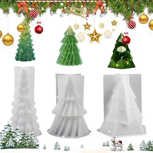 Wohlstand 3 Stück 3D Weihnachtsbaum Silikonformen,3D Kerzen Formen Silikon,DIY Silikonform Gießformen,Weihnachtsbaum Kerzenformen,3D Kreativer Weihnachtsbaum Silikonform für Duftkerzen Wohlstand 3 Stück 3D Weihnachtsbaum Silikonformen,3D Kerzen Formen Silikon,DIY Silikonform Gießformen,Weihnachtsbaum Kerzenformen,3D Kreativer Weihnachtsbaum Silikonform für Duftkerzen von Wohlstand