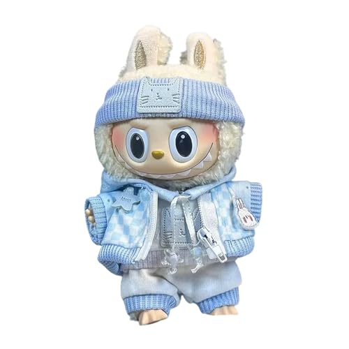 Wohlstand Baby Kleidung für Baby Puppen,Bekleidung für Labubu Plüsch,Puppenkleidung Hut + Hemd + Hose,Puppenkleidung,Mini Kuscheltier Kleidung Outfit von Wohlstand