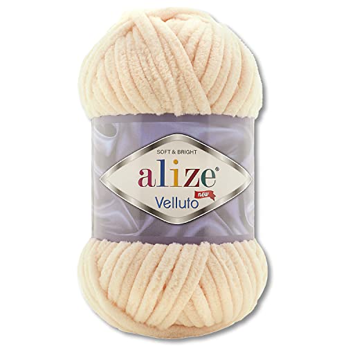 100 g Alize Velluto Wolle in 30 Auswahl (310 | Honig) von Wohnkult