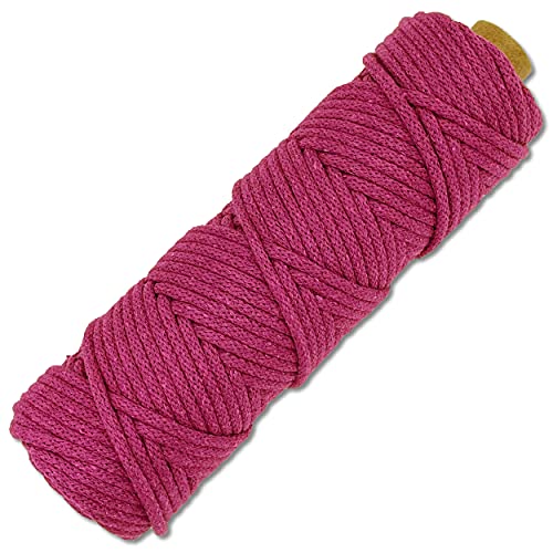 3 mm Baumwollkordel 50 m Laufmeter Schnur Textilgarn (040 | Beere) von Wohnkult
