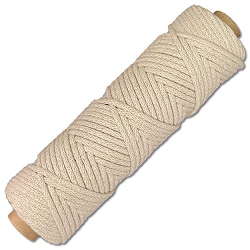 3 mm Baumwollkordel 50 m Laufmeter Schnur Textilgarn (053 | Beige) von Wohnkult