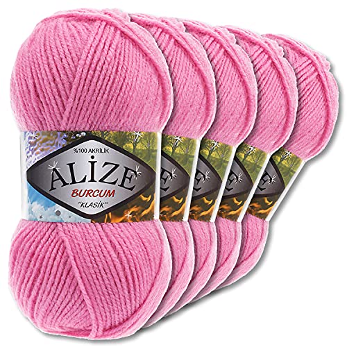 5x Alize 100 g Burcum Klasik Wolle (Orchidee 178) von Wohnkult