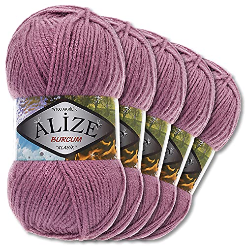 5x Alize 100 g Burcum Klasik Wolle (Rose 28) von Wohnkult