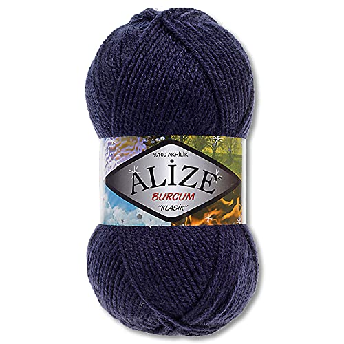 Alize 100 g Burcum Klasik Wolle (Dunkelblau (58)) von Wohnkult