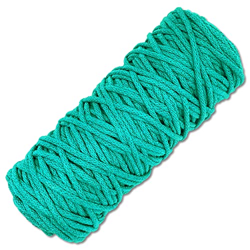 Baumwollkordel 100 Meter 3 mm Makramee Kordel Schnur Textilgarn Baumwollseil Turnbeutel Basteln DIY… (025 | Smaragd) von Wohnkult