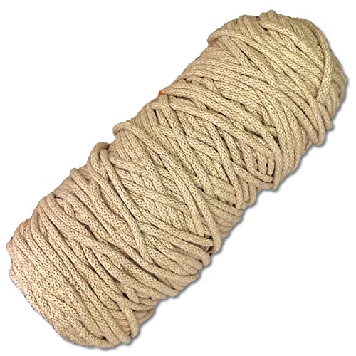 Baumwollkordel 100 Meter 3 mm Makramee Kordel Schnur Textilgarn Baumwollseil Turnbeutel Basteln DIY… (033 | Karton) von Wohnkult