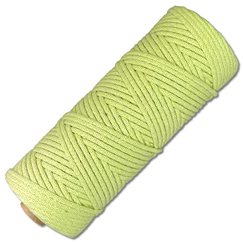 Baumwollkordel 100 Meter 3 mm Makramee Kordel Schnur Textilgarn Baumwollseil Turnbeutel Basteln DIY… (049 | Pistazie) von Wohnkult
