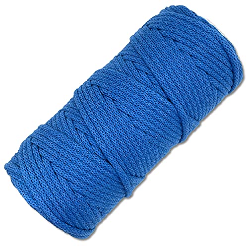 Baumwollkordel 100 Meter in 5 mm Makramee Kordel Baumwollseil Schnur Basteln DIY Schnur Turnbeutel (Blau 008) von Wohnkult