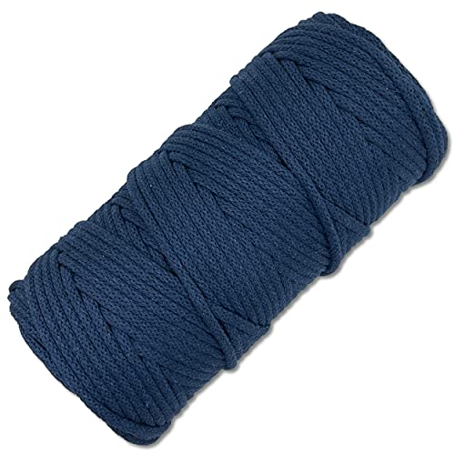 Baumwollkordel 100 Meter in 5 mm Makramee Kordel Baumwollseil Schnur Basteln DIY Schnur Turnbeutel (Jeans 006) von Wohnkult