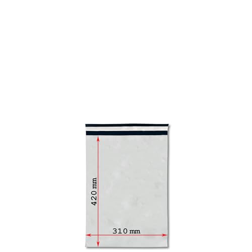 Wohnkult Versandbeutel Versandtasche Versandtüte Polybag LDPE selbstklebend 11 Größen (K4 | 310x420+50, 50, Stück) von Wohnkult