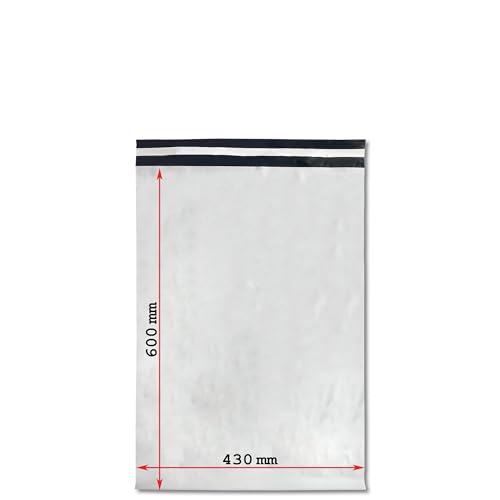 Wohnkult Versandbeutel Versandtasche Versandtüte Polybag LDPE selbstklebend 11 Größen (K7 | 430x600+50, 50, Stück) von Wohnkult