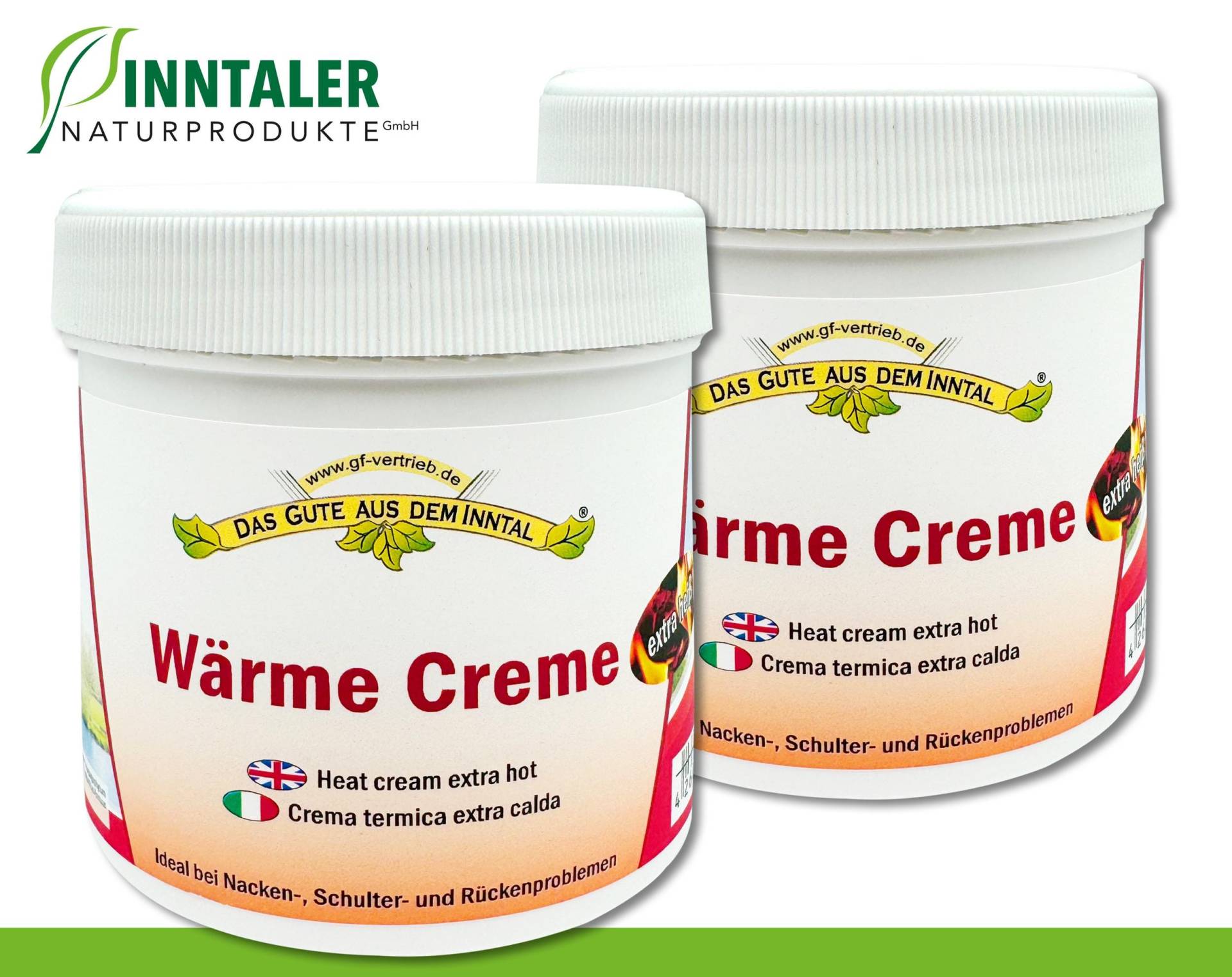 2 X 200 Ml Wärme Creme Extra Heiß Bei Nacken-, Schulter - Und Rückenproblemen Inntaler Naturprodukte 2 X 200 Ml Wärme Creme Extra Heiß Bei Nacken-, Schulter - Und Rückenproblemen Inntaler Naturprodukte von WohnkultDeko