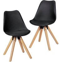 2 WOHNLING Esszimmerstühle WL5.022 schwarz Kunststoff von Wohnling