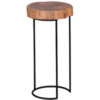 WOHNLING Beistelltisch rund Massivholz akazie 28,0 x 28,0 x 55,0 cm, 1 St. von Wohnling