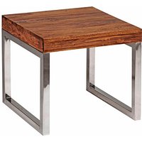 WOHNLING Beistelltisch quadratisch Massivholz sheesham 45,0 x 45,0 x 40,0 cm, 1 St. von Wohnling
