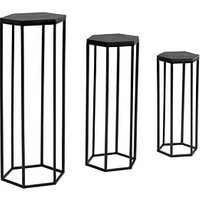 WOHNLING Beistelltische-Set Massivholz schwarz WOHNLING Beistelltische-Set Massivholz schwarz von Wohnling