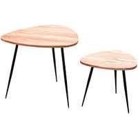 WOHNLING Beistelltische-Set Massivholz akazie von Wohnling