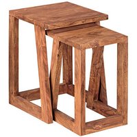 WOHNLING Beistelltische-Set Massivholz sheesham von Wohnling