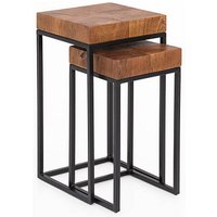 WOHNLING Beistelltische-Set Massivholz sheesham von Wohnling