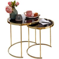 WOHNLING Beistelltische-Set rund Glas schwarz, 1 St. von Wohnling