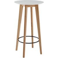 WOHNLING Bistrotisch Holz weiß 60,0 x 60,0 x 110,0 cm von Wohnling