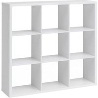 WOHNLING Bücherregal weiß 112,0 x 29,0 x 112,0 cm von Wohnling