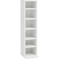 WOHNLING Bücherregal weiß 21,0 x 25,0 x 90,0 cm, 1 St. von Wohnling