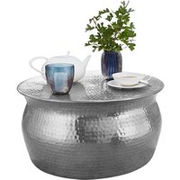 WOHNLING Couchtisch rund Aluminium silber 60,0 x 60,0 x 30,5 cm, 1 St. von Wohnling