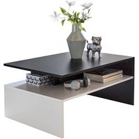 WOHNLING Couchtisch Holz schwarz, weiß 90,0 x 60,0 x 43,0 cm von Wohnling