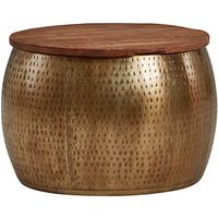WOHNLING Couchtisch Massivholz gold 60,0 x 60,0 x 40,0 cm WOHNLING Couchtisch Massivholz gold 60,0 x 60,0 x 40,0 cm von Wohnling