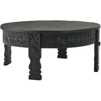 WOHNLING Couchtisch Massivholz schwarz 80,0 x 80,0 x 36,0 cm von Wohnling