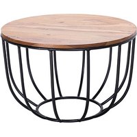 WOHNLING Couchtisch rund Massivholz sheesham 60,0 x 60,0 x 39,0 cm, 1 St. von Wohnling
