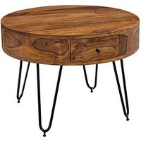 WOHNLING Couchtisch rund Massivholz sheesham 60,0 x 60,0 x 44,0 cm, 1 St. von Wohnling