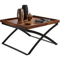 WOHNLING Couchtisch quadratisch Massivholz sheesham 63,0 x 63,0 x 39,0 cm, 1 St. von Wohnling