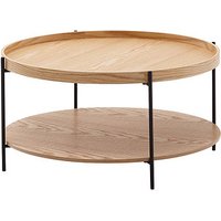 WOHNLING Couchtisch rund MDF-Platte eiche 78,0 x 78,0 x 40,0 cm, 1 St. von Wohnling