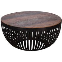 WOHNLING Couchtisch rund Massivholz mango 70,0 x 70,0 x 33,0 cm, 1 St. von Wohnling