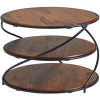 WOHNLING Couchtisch rund Massivholz sheesham 58,0 x 58,0 x 40,0 cm, 1 St. von Wohnling