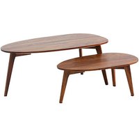 WOHNLING Couchtische-Set Nierenform Massivholz sheesham, 1 St. von Wohnling