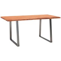 WOHNLING Esstisch akazie rechteckig, Trapez-Gestell chrom, 180,0 x 90,0 x 76,0 cm WOHNLING Esstisch akazie rechteckig, Trapez-Gestell chrom, 180,0 x 90,0 x 76,0 cm von Wohnling
