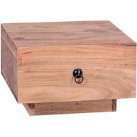 WOHNLING Nachttisch Massivholz akazie 40,0 x 40,0 x 25,0 cm von Wohnling