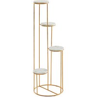 WOHNLING Pflanzenständer Metall, Ø 36,5 cm gold rund, 1 St. von Wohnling