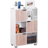 WOHNLING Regalschrank, WL1.796 weiß, sonoma-eiche 60,0 x 30,0 x 94,0 cm WOHNLING Regalschrank, WL1.796 weiß, sonoma-eiche 60,0 x 30,0 x 94,0 cm von Wohnling