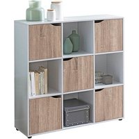 WOHNLING Regalschrank, WL5.526 weiß, sonoma-eiche 89,0 x 29,0 x 91,0 cm von Wohnling