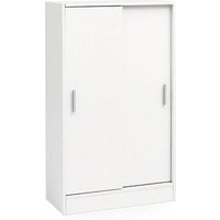 WOHNLING Schiebetürenschrank, WL5.817 weiß 2 Fachböden 60,0 x 29,0 x 108,0 cm von Wohnling