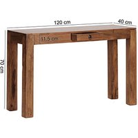 WOHNLING Schreibtisch braun rechteckig, 4-Fuß-Gestell braun 120,0 x 40,0 cm von Wohnling