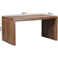 WOHNLING Schreibtisch braun rechteckig, Wangen-Gestell braun 160,0 x 80,0 cm WOHNLING Schreibtisch braun rechteckig, Wangen-Gestell braun 160,0 x 80,0 cm von Wohnling