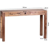 WOHNLING Schreibtisch coffee rechteckig, 4-Fuß-Gestell braun 120,0 x 40,0 cm von Wohnling