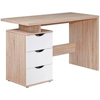 WOHNLING Schreibtisch sonoma-eiche rechteckig, C-Fuß-Gestell eiche 120,0 x 53,0 cm von Wohnling