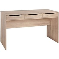 WOHNLING Schreibtisch sonoma-eiche rechteckig, Wangen-Gestell eiche 120,0 x 55,0 cm von Wohnling